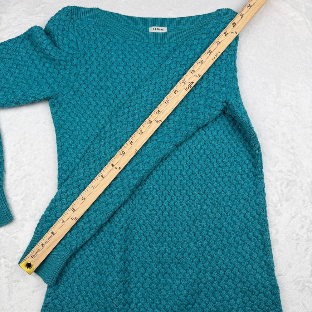 LL Bean Textured Cotton Boatneck Sweater Size Small Coastal Grandmother - Picture 8 of 8